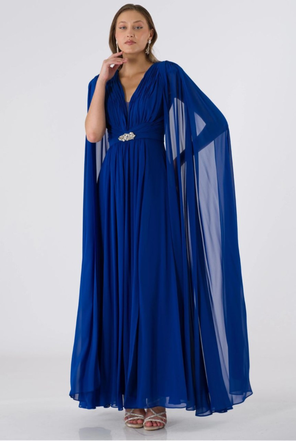 Robe longue bleu royal
