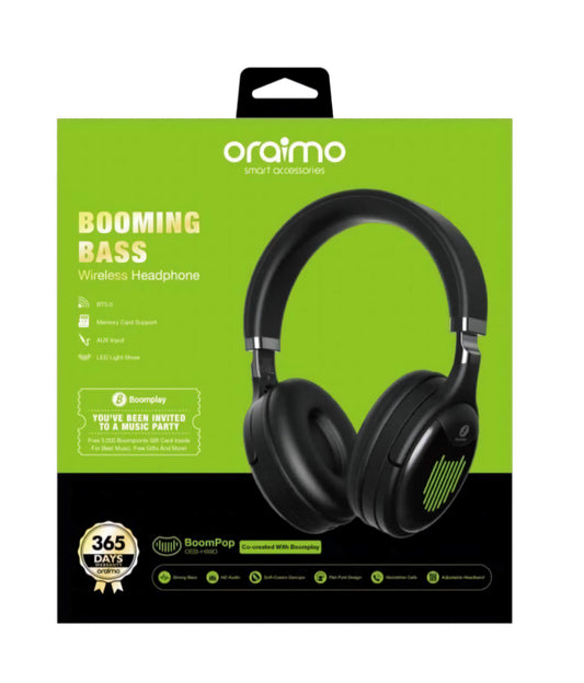 Oraimo Booming Bass Casque Bluetooth OEB-H89D